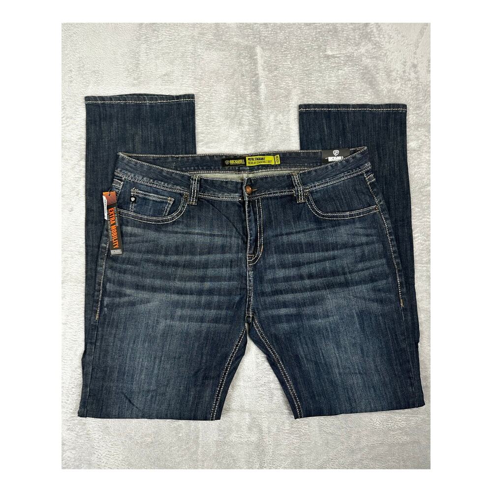Rock and Roll Denim Pistol Stackable Bootcut Regular Fit Jeans 42x38 Western